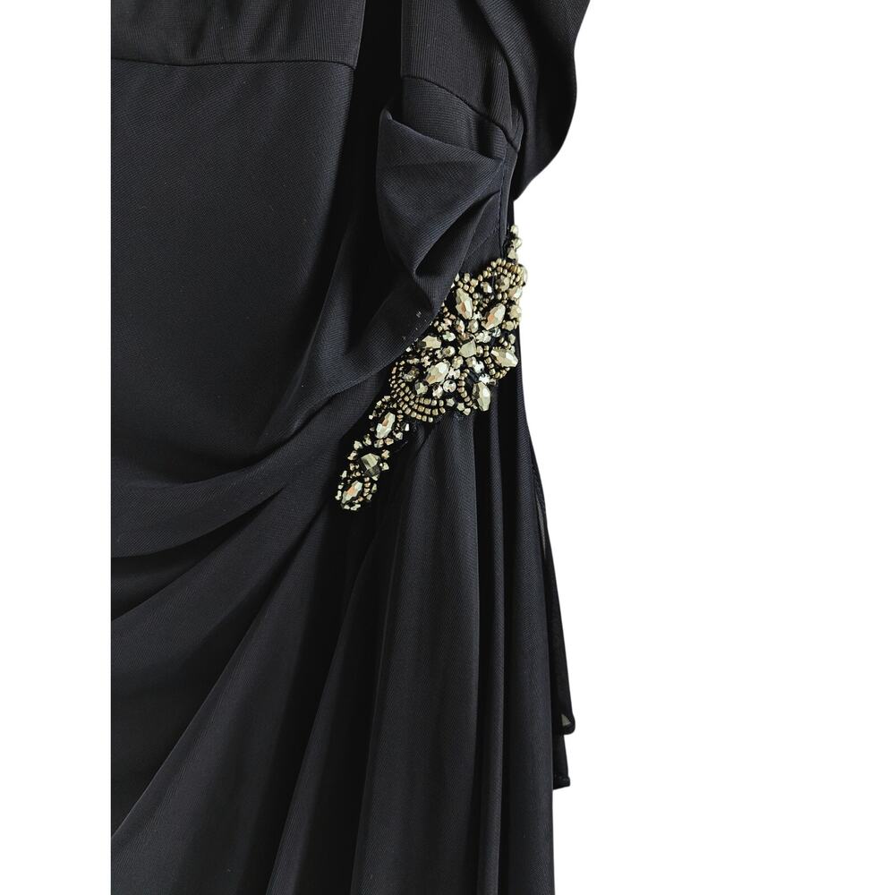 ALEX Evenings Navy Blue Dress Formal Gown Long Maxi Plus NEW - Picture 6 of 14